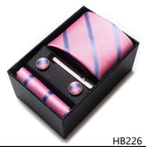 Conjunto Gravata Listrada Rosa Sparka